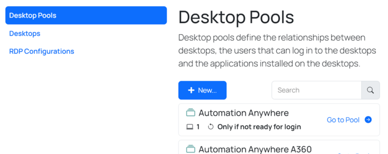 Desktop pools in Catalyst